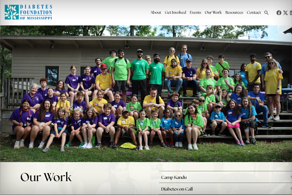 NEW WEB DESIGN FOR DIABETES FOUNDATION OF MISSISSIPPI