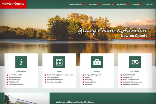 NEWTON COUNTY LAUNCHES NEW WEB DESIGN