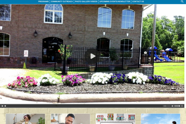 Screenshot of homepage of Community Students Learning Center website