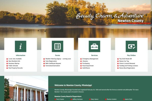 Newton County website homepage